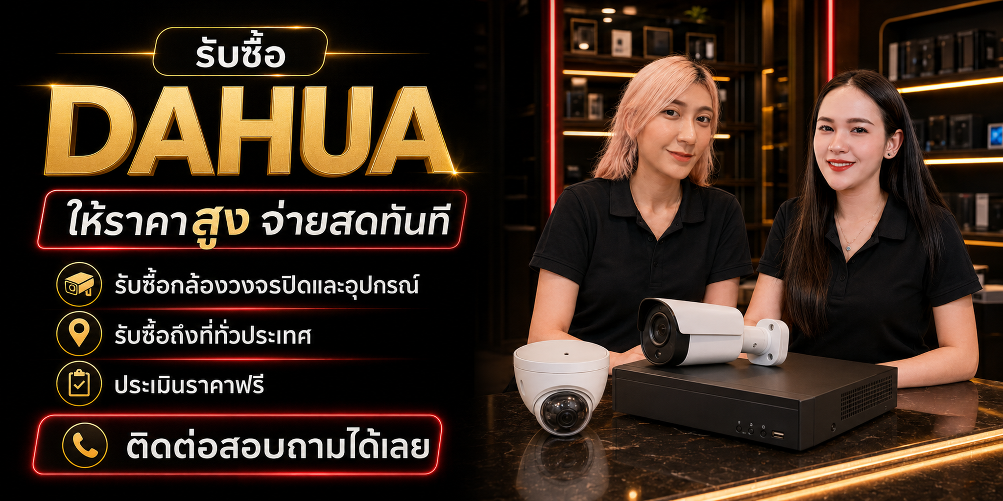 ร้านรับซื้อ Dahua ไม่จำกัดจำนวน รับถึงที่และประเมินตาม Model Channel Storage และสภาพ